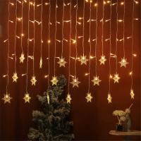 Luces De Navidad LED Con Hojas De Encaje De Hielo Para Colgar En Ventanas O Puertas Con Enchufe Europeo Adecuado Para Fiestas En Casa Jardín Y Año Nuevo 2025 - details 6