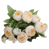 10 Flores Artificiales De Seda Para Boda Decoración De Mesa Simulada Rosas Y Té Flor De Hoja No Tejida Para Familia Y Fiesta - details 2
