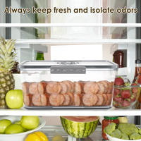 Caja De Almacenamiento Para Pan De Grado Alimenticio Con Registro De Tiempo De Cierre Caja De Alimentos Para Sandías Verduras Frutas Estilo Moderno Material PET - details 1