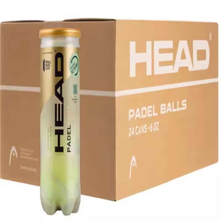 Cajón de Pelotas de Pádel Head Padel Pro S . 24 Botes de 3 Pelotas. 72 pelotas de padel. La Pelota oficial del circuito Word Padel Tour. HEAD PADEL LANZA NUEVOS TUBOS DE PELOTA RECICLABLES PARA SEGUIR PROTEGIENDO EL MEDIO AMBIENTE. REFERENCIA 575713. - 1