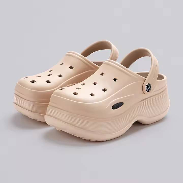 Sandalias De Talón Grueso Para Mujer Verano 2024 Clogs Con Plataforma Antideslizantes EVA Zapatos De Jardín Para Playa Nocturnos - 1