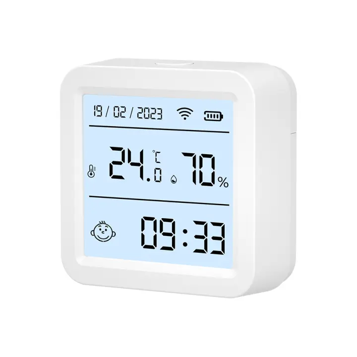 Sensor De Temperatura Y Humedad Inteligente WIFI Tuya Con Luz Trasera Soporte Alexa Google Assistant Para Vida Smart Life - 1