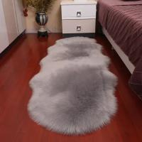 Alfombra De Cuero Genuino Suave Y Blanca Imitación De Lana Para Dormitorio Sala De Estar Tapete De Cama Alfombrilla De Sofá Cojín Carpets Rojos - details 6
