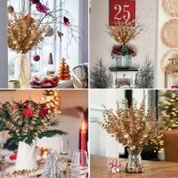 10pcs Hojas De Eucalipto Artificiales Doradas Para Decoración De Fiesta Boda Sala De Estar Hogar Adornos De Flor DIY Ramo De Flores - details 8