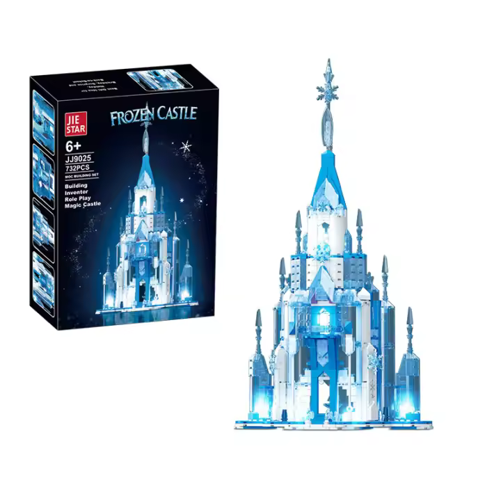 Set De Bloques De Construcción Creativo Con 786 Piezas Princesa Hielo Magia Castillo MOC Juguetes Educativos Para Niñas Niños Edad 6-12 - 1