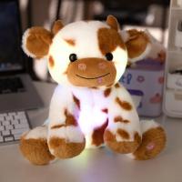 Muñeco De Peluche Con Luz LED Suave Torro Iluminado Para Niñas Y Niños Juguete De Almohada De Cama Regalo De Cumpleaños Y Festivales - details 1