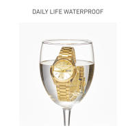 Reloj De Pulsera De Acero Inoxidable Para Hombres Y Mujeres Reloj De Cuarzo Moda Impermeable Con Calendario Reloj De Mano Dorada Lujo Resistente Al Choque - details 8