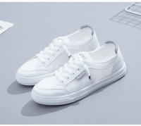 Zapatillas De Mujer Moda Nueva Verano Otoño Casual Blancas Transpirables Planas Color Sólido Mesh Zapatos Jóvenes Talla True - details 3