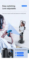 Soporte De Teléfono Móvil Con Rastreo Facial Automático Y Rotación De 360 Grados Soporte Plegable Para Vlog Y Streaming De Vivo Compatible Con Smartphones - details 2