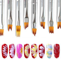KISMIS 8Pcs Lápiz De Uñas Con Pétalos Para Dibujar Y Pintar Herramienta De Diseño De Manicura Brocha De Gel Brochas De Uñas Set De Pintura De Uñas - details 0
