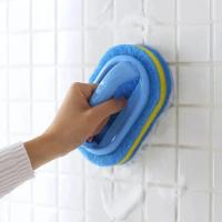 Cepillo Multifuncional Azul Para Cocina Y Baño Con Mango De Plástico Cepillo De Esponja Para Lavar El Baño Y Fregadero Ecológico - details 5