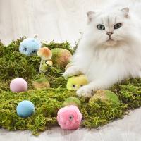 Juguete Inteligente Para Gatos Con Sombrero De Paja Y Níspero Electrónico Simula Sonido De Pájaros Y Rana Entrenamiento Interactivo Tejido Gravedad Peluche Bola De Juguete Para Gatos - details 7