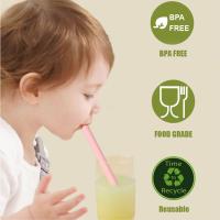 4 PCS Tenedores De Té Boba Reutilizables De Silicona Extra Grandes Para Batidos Y Té Con Cepillo De Limpieza - details 4
