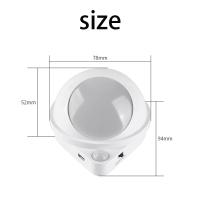 Luz Nocturna Sensor De Movimiento LED Para Armario Cargable Por USB Con Interruptor Táctil Dimmer Luz De Pasillo Y Escaleras Batería 18650 Incluida - details 0