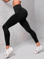 Pantalones De Yoga Para Mujer Cintura Alta Sin Costuras Levantamiento De Glúteos Elásticos Slimming Running Fitness Pants - details 4