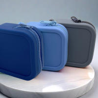 Bolso Cuadrado De Silicona Organizador Monedero Impermeable Con Cierre De Cremallera Bolso Para Cosméticos Y Auriculares Para Estudiantes Unisex - details 4