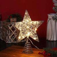 Estrella LED Para Árbol De Navidad Toppers Operada Por Batería Decoración De Fiesta En Sala Luz De Año Nuevo - details 27
