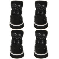 4pcs Zapatos De Invierno Para Perros Pequeños Cuero Antideslizante Y Impermeable Botas Para Puppies Calientes Para Chihuahua Y Gatos - details 8