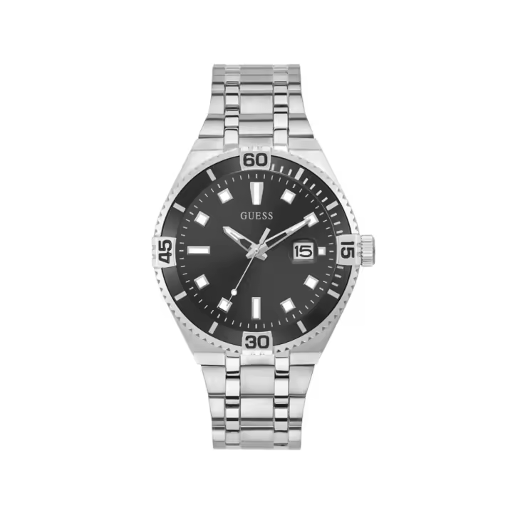 Guess Reloj Hombre Caja De Acero Pulsera Acero De Color Plata Resistente Al Agua 3 Atm Gw0330g1 - 1