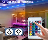 Tiras LED RGB USB 5V Con Control Remoto Inteligente 24 Teclas Luz De Fondo Para TV Decoración De Pared Vida Promedio 30000hs - details 4