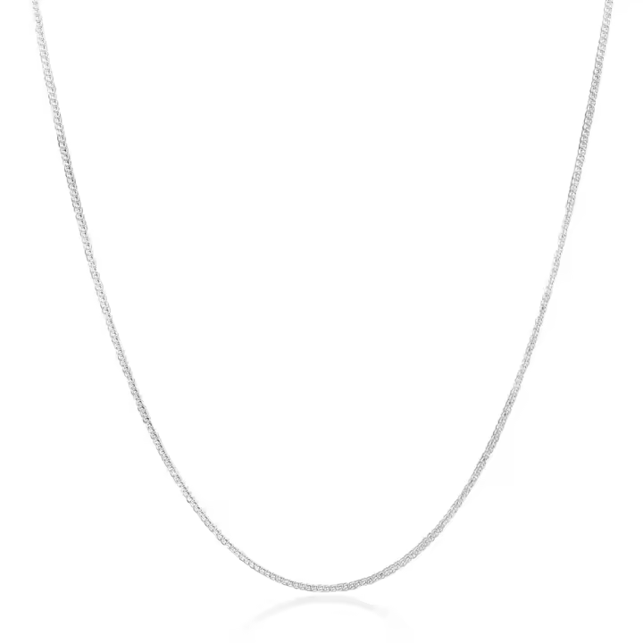 Collar de cadena de plata de ley 925 para hombres y mujeres, joyería de moda, 2mm - 1