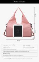 Tote gym bag separación mojado y seco Bolsa de viaje multifuncional ligero con compartimento para zapatos gran capacidad Bolsa de Yoga de moda - details 0