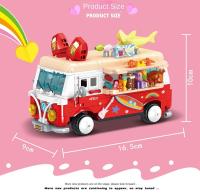 Juguete De Construcción De Bloques Para Niños Pequeño Carro De Comida De Calle Decoración Regalo Para Juego De Edificación - details 9