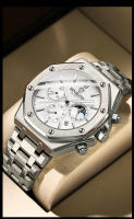 Reloj De Pulsera De Cuarzo Para Hombre BINBONG B0161 Marca De Lujo Acero Inoxidable Resistente Al Agua 30M Cronógrafo Estilo De Negocios - details 10