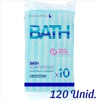 SuaviPiel - 120 Esponjas Jabonosas Desechables con Aloe Vera y Camomila - Paquete 10 Unidades Azul - Esponjas Jabonosas Desechables - details 0