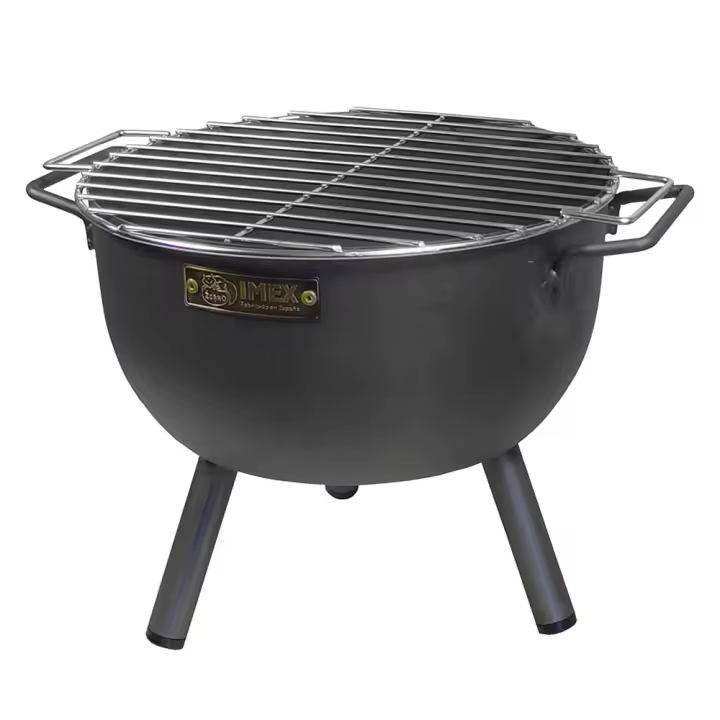 Barbacoa de sobremesa redonda con parrilla zincada ø30x28cm imex el zorro - 1