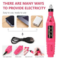YIKOOLIN Kit De Manicura Eléctrica Portátil Con Taladro De Uñas 20000 RPM Máquina De Uñas Profesional Con Eliminador De Esmalte Gel Herramientas De Manicura - details 7