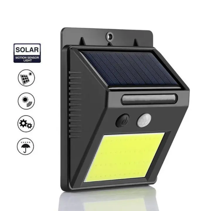 Impermeable solar sensor lámpara de pared al Aire Libre inteligente Jardín Luz Para Balky-48COB, 3 Modos, W 0,55, 3,7 V, 95*123*48mm, 1 UNID - 1