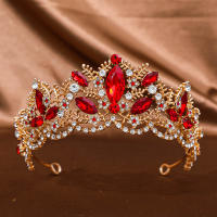 Diadema De Lujo Vintage Barroco Para Boda Corona De Cristal Y Resina Para Reina Accesorio De Cabello Elegante Para Novia - details 1
