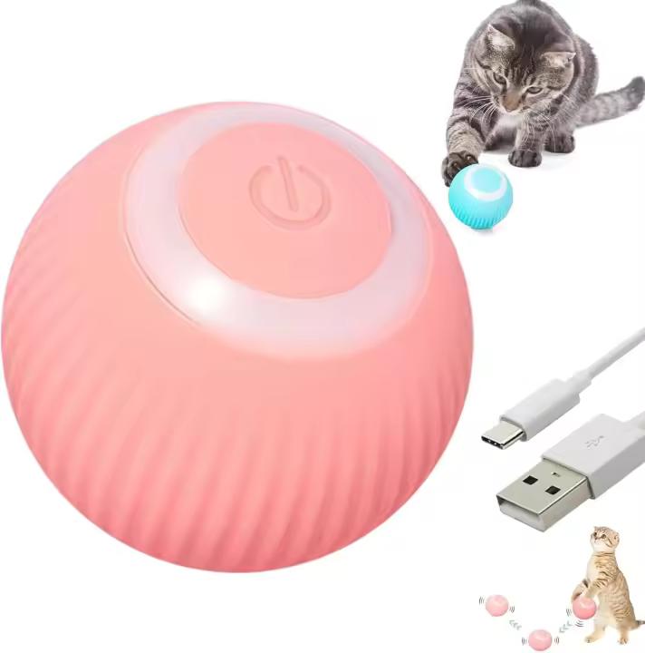 Juguete Interactivo Para Gatos Bola Mágica Automática Juego Electrónico Para Gatos Interior Accesorios De Juego Para Gatos - 1