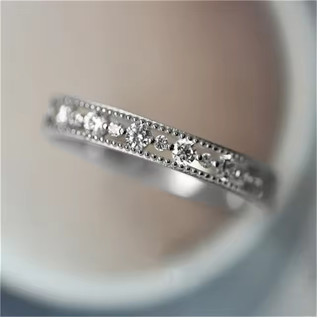 Anillo De Boda Para Mujer ZHOUYANG Sencillo Con Salida Hueca Circonita Cubica Color Amarillo Oro Ligero Joyería Moda Regalo KCR110 - 1