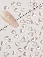 20pcs Encantos De Uñas En Resina Transparente Japonesa Corazón Kawaii Cristal De Amor Decoraciones Para Uñas DIY Accesorios De Belleza - details 5