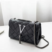 Bolso De Hombro De Lujo Negro Para Mujer De Cuero PU Con Trenzado Y Borla Bolso Bandolera Con Patrón Cuadrado Bolsa De Mano Con Cierre De Hasp - details 1