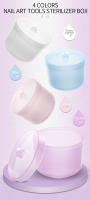 Caja De Desinfección Para Uñas Con Doble Filtración Caja De Almacenamiento Para Manicura Contenedor De Limpieza Para Cepillos De Uñas - details 0