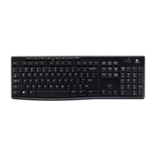 Logitech k270 teclado inalambrico usb - resistente a salpicaduras - teclas de acceso rapido - color negro - 1