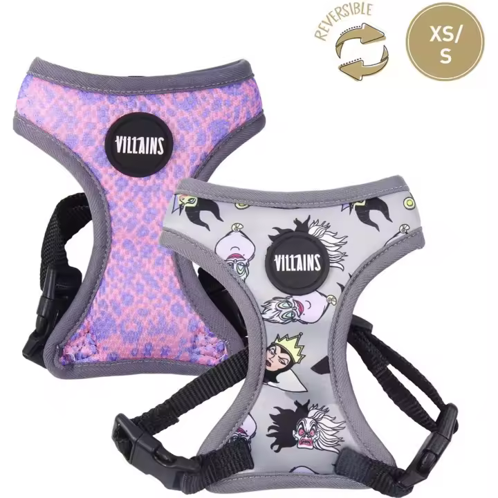 CERDÁ LIFE'S LITTLE MOMENTS - Arnés Premium para Perros XS/S DISNEY VILLANAS GRAY - Arnés para Perros Diseño Único y Licencia Oficial - Arnés para Perro Comodidad Acolchada con Material Transpirable - Arnés Perro Ligero y Cómodo - 1