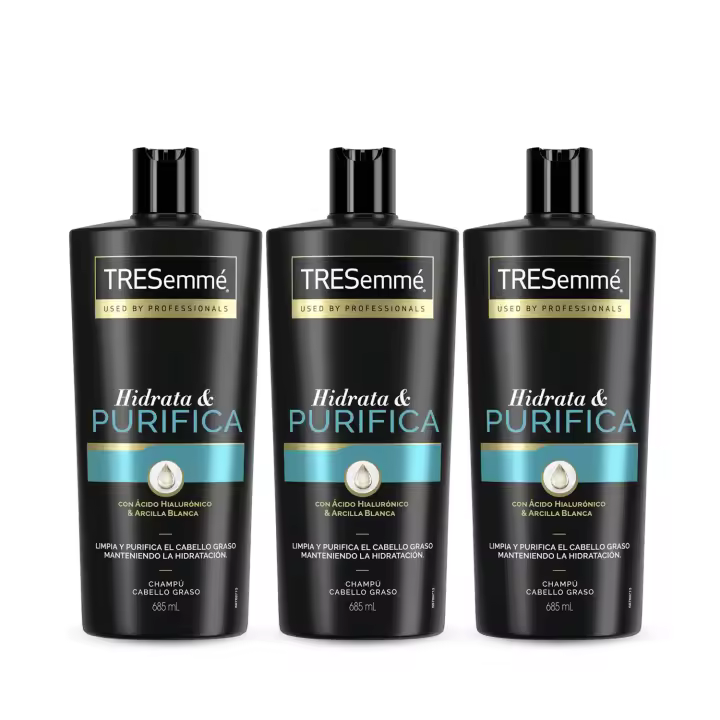 TRESemmé Champú Hidrata y Purifica 685ml - Pack de 3 - 1