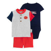 Nueva ropa infantil de verano para niños, bebés y niños pequeños, pantalones cortos de manga corta, camisetas, trajes de tres piezas. - details 22