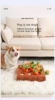 Juguete Interactivo Para Perros Y Gatos Mat De Zanahoria Snuffle Con 12 Zanahorias Alivio De Estrés Juguete Masticable Para Mascotas - details 10
