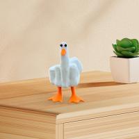 Estatua De Resina Creativa Y Divertida De Pato Pequeño Con Dedo Del Middle Decoración De Escritorio Para El Hogar Y Jardín Regalo Único - details 3