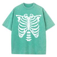 Camiseta De Algodón Suave Para Hombre Con Diseño De Patrón De Esqueleto Y Hueso Camiseta De Manga Corta Transpirable Y Original Para La Moda De Verano - details 8