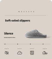 Zapatillas De Casa Para Hombre Antideslizantes Y Calientes Con Pelo Fluffy Suela Resistente Al Desgaste Uso Interior Otoño E Invierno - details 3