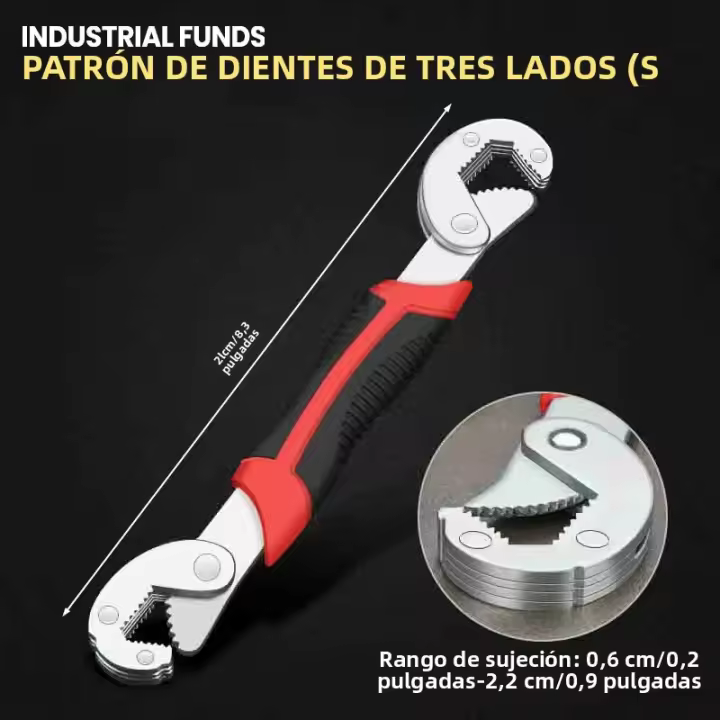 Llave De Fijación Universal AIRAJ Multifuncional Con Mango De Palanca Y Ajuste De Taza De Cierre Acero De Carbono Herramienta De Reparación Manual - 1