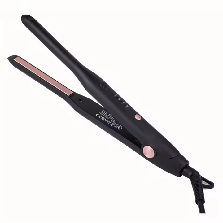 Plancha de pelo estrecha para hombres y mujeres, rizador de pelo eléctrico de doble propósito, 2 en 1 - 1