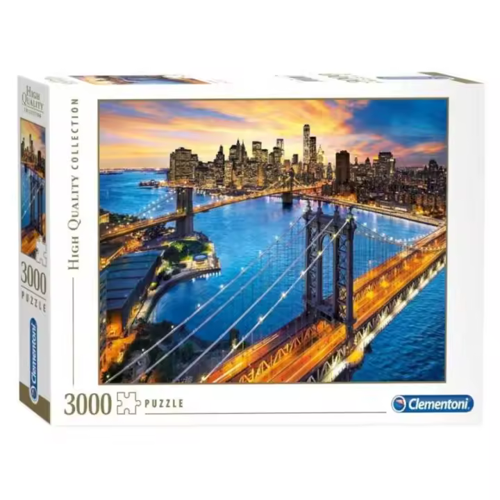 Puzzle 3000 piezas de New York Estados Unidos Manhattan Clementoni - 1