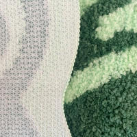 Alfombra Tufted De Hoja De Clove Verde 100% Acrílico Alfombrilla Antideslizante Absorbente Para Puerta Alfombra Geométrica Para Sala De Estar Area - details 10
